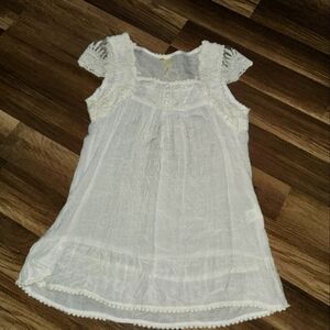 TINI Lily White Lace Slip Dress size Small Bohemian Look